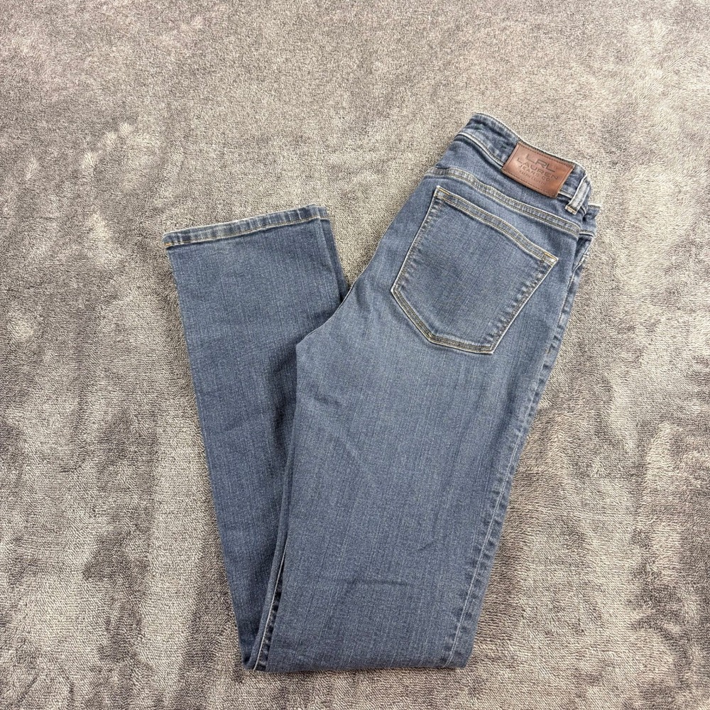 Lauren Ralph Lauren Jeans Co Womens 6 Straight Leg Blue Stretch Denim Jeans